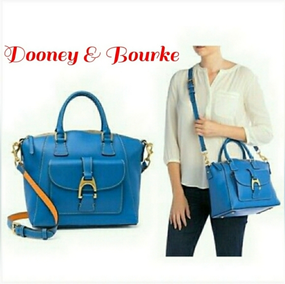 Dooney & Bourke Royal Blue Naomi Leather Satchel - Picture 11 of 11